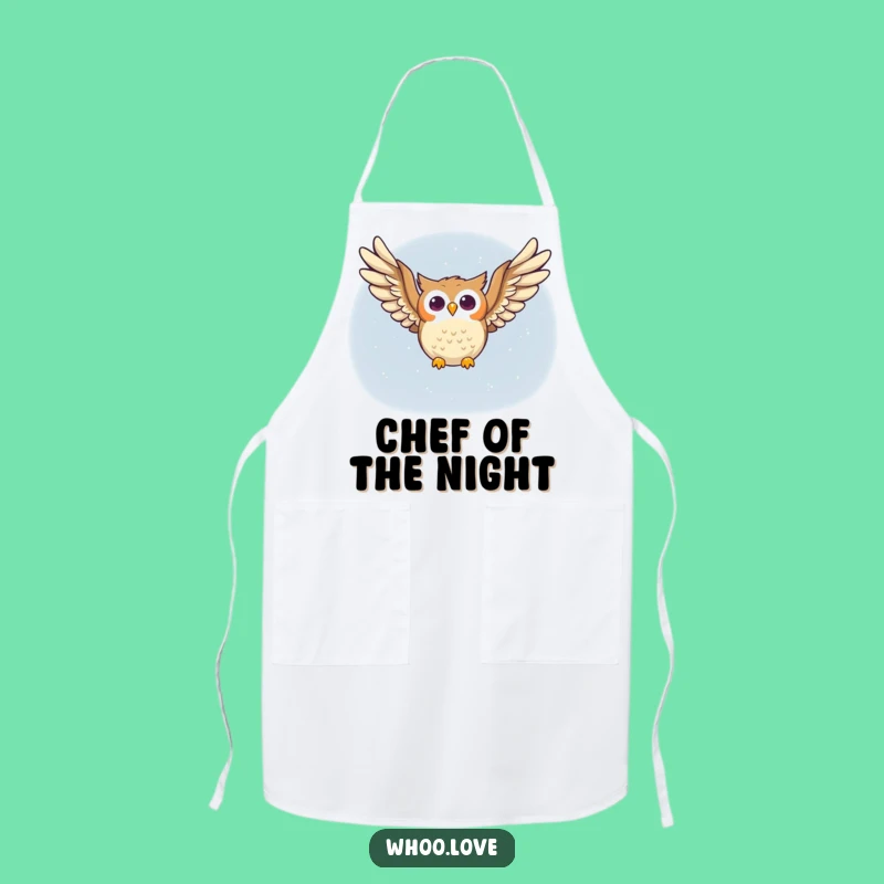 Funny Soaring Owl Apron: Cook Up Smiles with This Hilarious Kitchen Wear