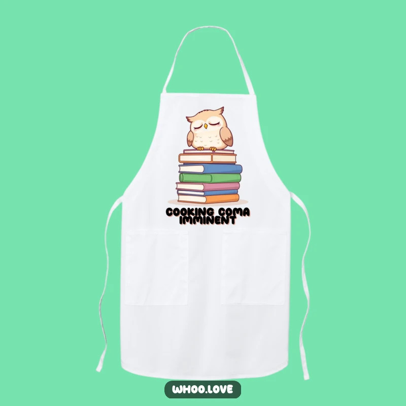 Funny Sleepy Owl Apron: Cook Up Wisdom (and Maybe a Nap) in the Kitchen