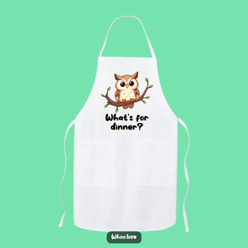 Funny Curious Owl Apron: Cook Up Fun in the Kitchen with This Whimsical Design