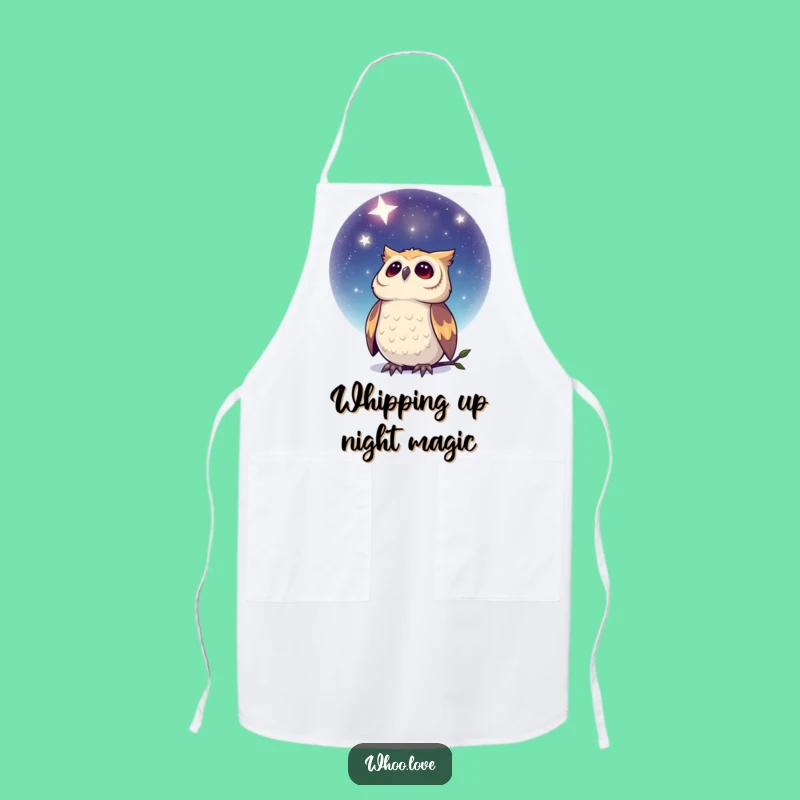 Funny Dreamy Owl Apron - Cook Under the Stars!