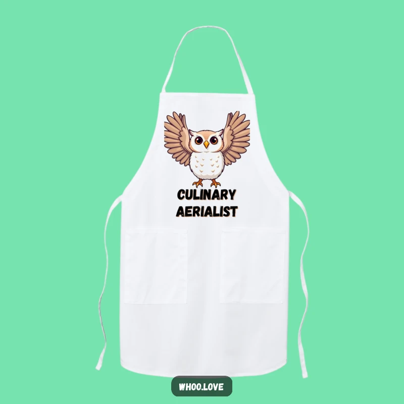 Funny Expressive Owl Wings Apron, Kitchen Freedom for Cooks, Wonderful Funny Gift