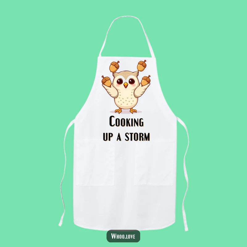 Funny Giddy Owl Juggling Apron - Cook with Acorn-tastic Fun!