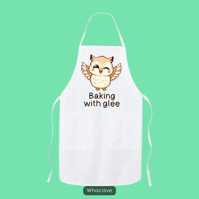 Funny Giggling Kawaii Owl Apron - Cook with Joyful Hooting