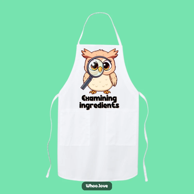 Funny Kawaii Owl Magnifying Apron: Chef's Keen Eye, Practical Funny Gift