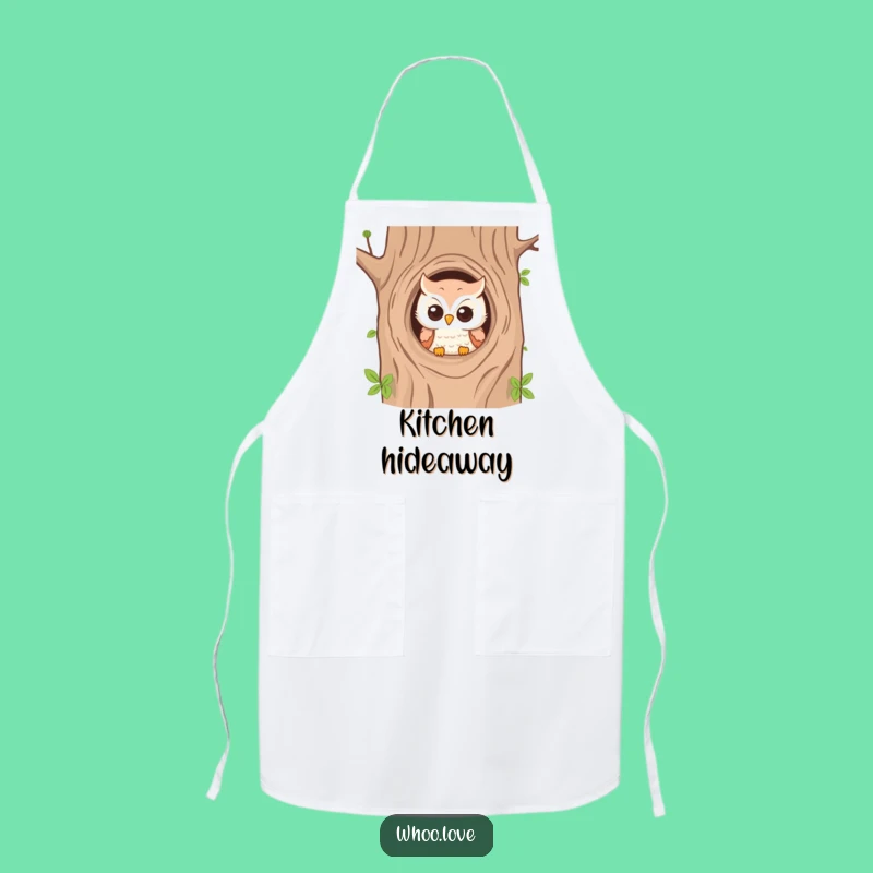 Funny Owl Apron: Playful Kitchen Helper, Perfect Gift