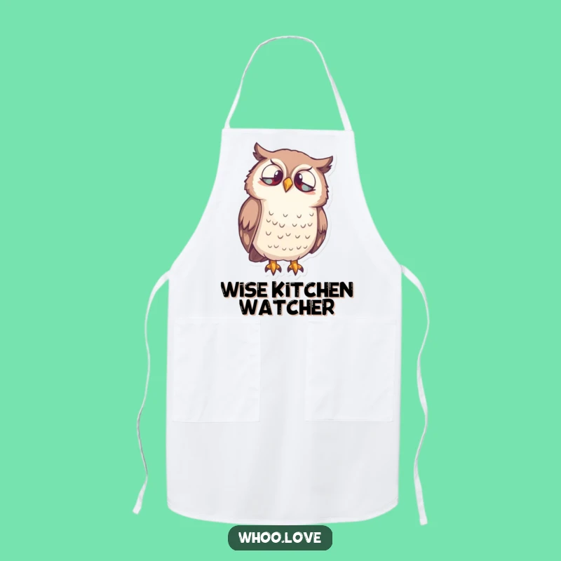 Funny Owl Curiosity Apron - Kitchen Bird Wear, Perfect Funny Gift!