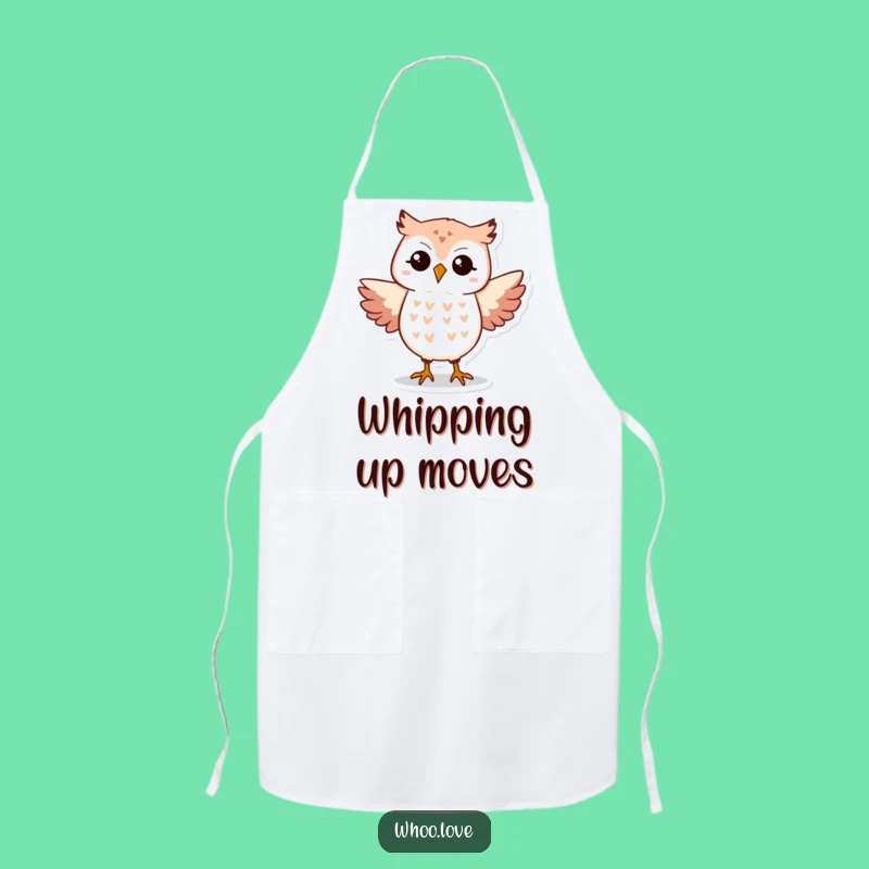 Funny Owl Dance Apron: Silly Hooting Chef Wear, Humorous Gift for Kitchen Movers