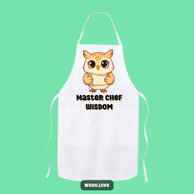 Funny Studious Owl Apron: Cook with Wisdom and a Scholarly Touch