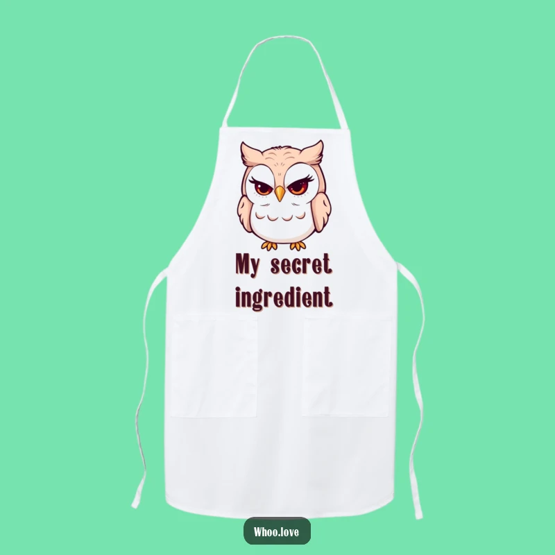 Funny Winking Owl Apron - Mischievous Kitchen Fun