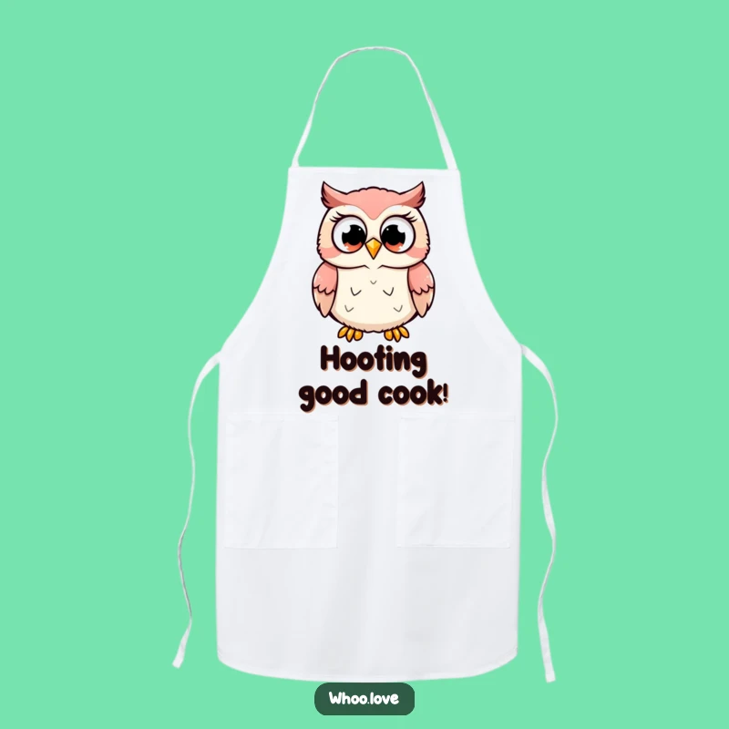Funny Excited Owl Apron: Cook with Joy and Enthusiasm