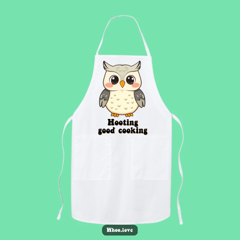 Funny Hooting Owl Apron: Cook with a Smile in the Kitchen