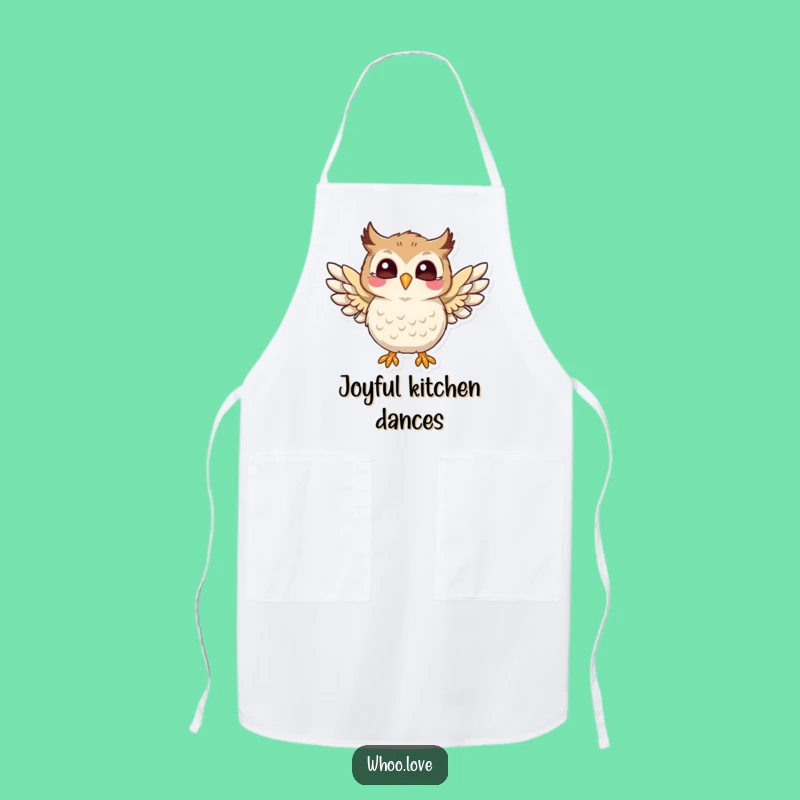 Funny Joyful Owl Apron: Cook with Exuberant Flair