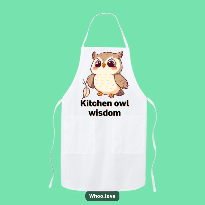 Funny Kawaii Owl Apron: Cook with Feather-Light Fun!