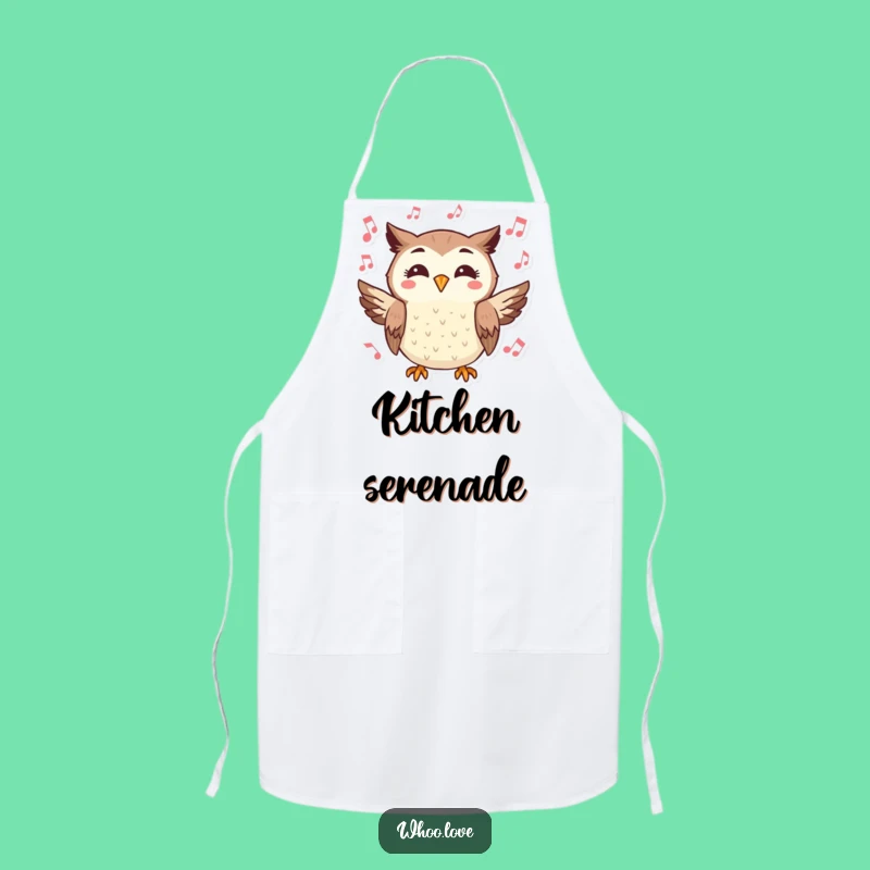 Funny Owl Apron: Musical Melody - Kitchen Funny Gift
