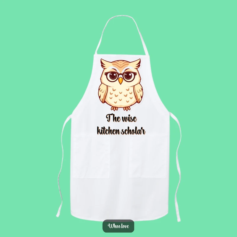 Funny Curious Owl Spectacles Apron, Kitchen Smarts and Humor, Ideal Funny Gift