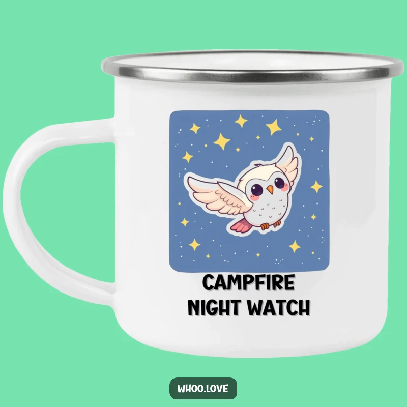 Adventure Ready Funny Owl Swoop Camping Mug