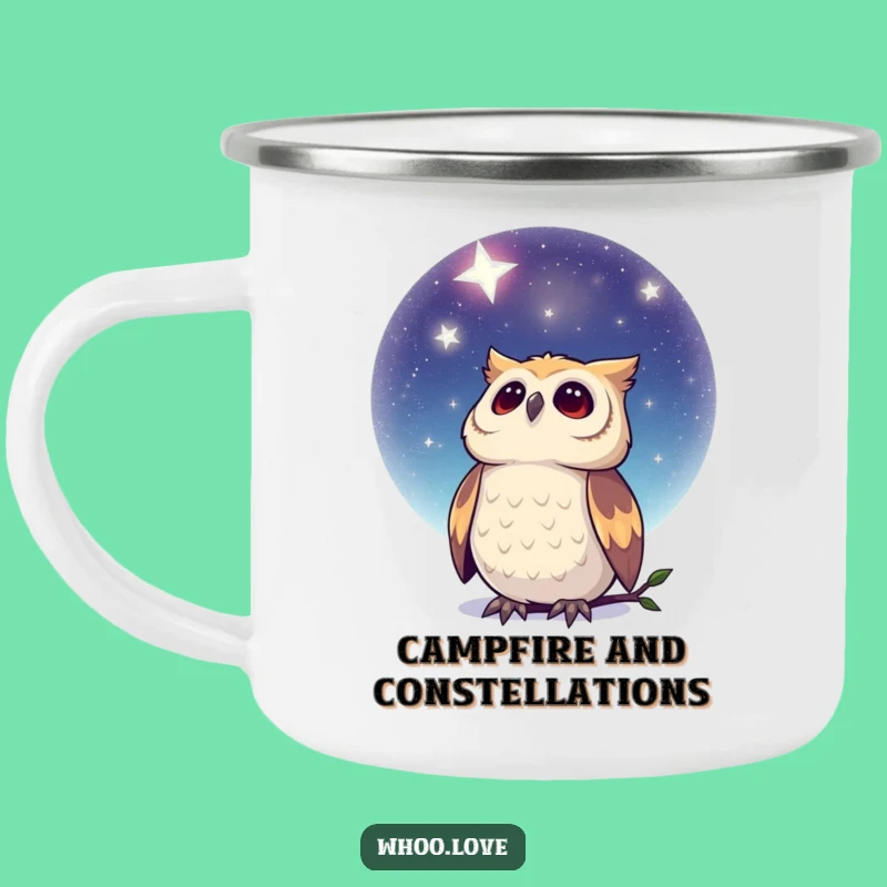 Funny Dreamy Owl Camping Mug - Sip Under the Stars!