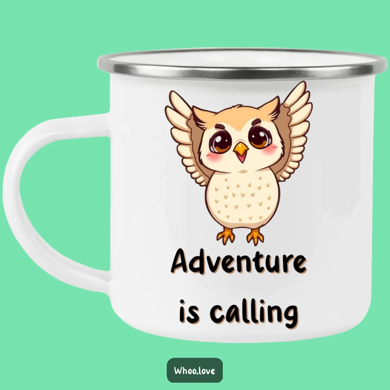 Funny Flapping Owl Camping Mug - Energetic Outdoor Companion
