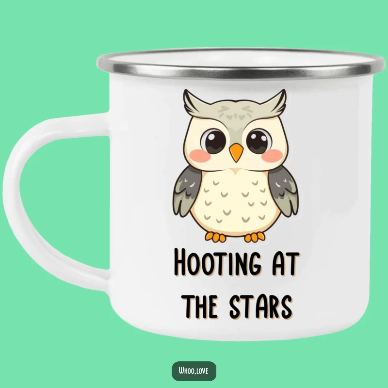 Funny Hooting Owl Camping Mug: Sip Your Adventure with Happy Smiles