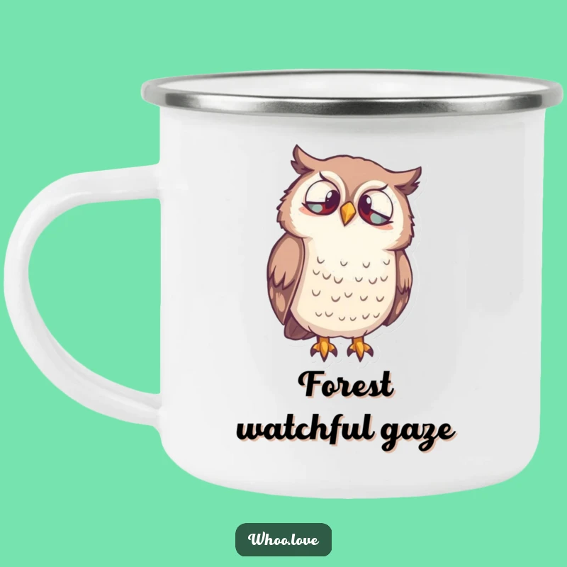 Funny Owl Curiosity Camping Mug - Durable Bird Cup, Perfect Funny Gift!
