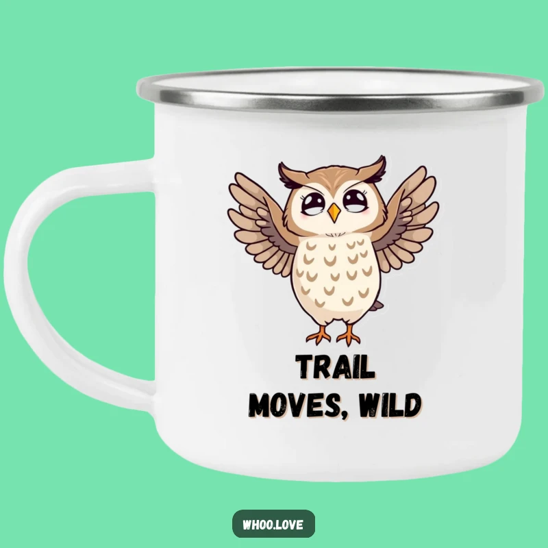 Funny Striped Owl Dance Camping Mug: Adventure Fuelled by Laughter and Hot Drinks