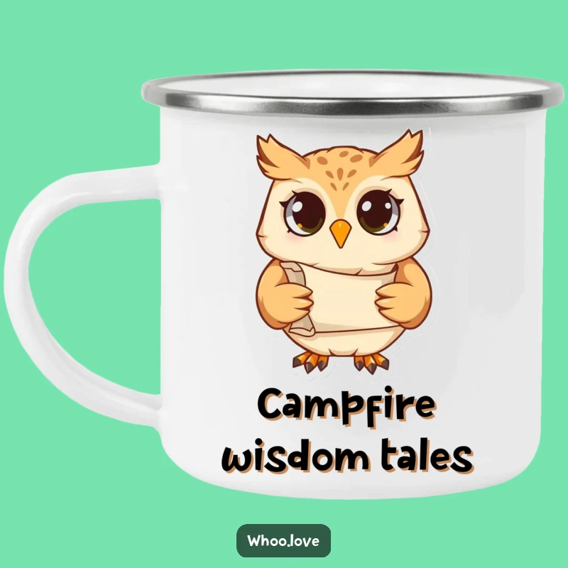 Funny Studious Owl Camping Mug: Your Wise Companion for Outdoor Learning
