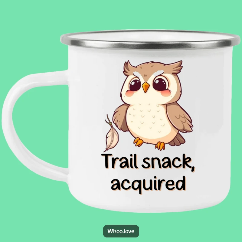 Outdoor Funny Kawaii Owl Feather Mug: Adventure Ready!