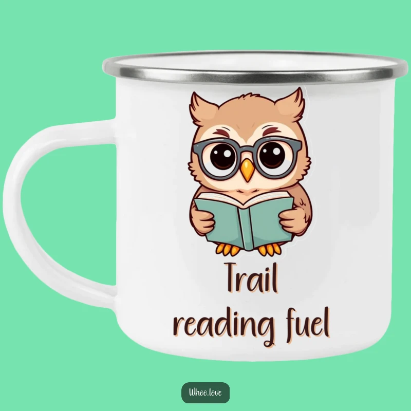 Funny Owl Scholar Camping Mug: Sip and Study Under the Stars