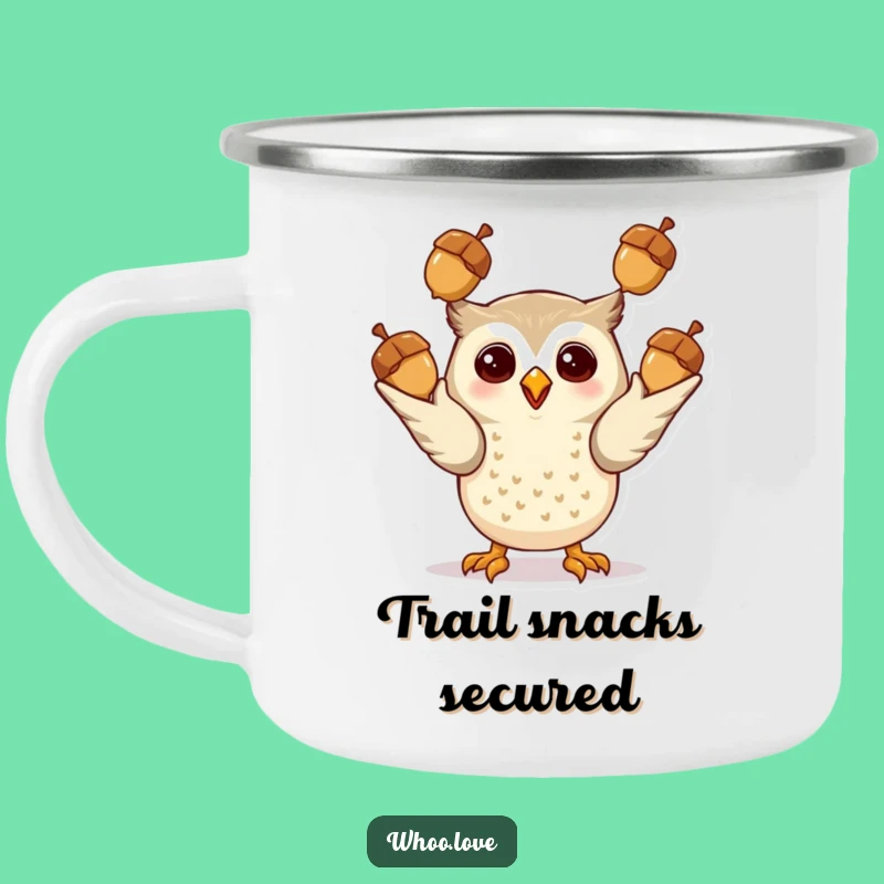 Funny Giddy Owl Juggling Camping Mug - Adventure Fuelled by Fun!