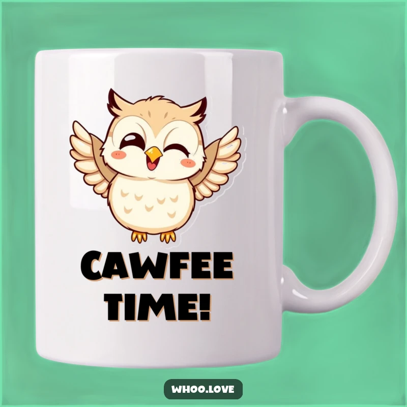 Funny Giggling Kawaii Owl Mug - Joyful Gift for Hooting Good Times