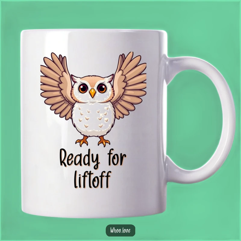 Funny Expressive Owl Wings Mug, Joyful Flight of Humor, Perfect Funny Gift