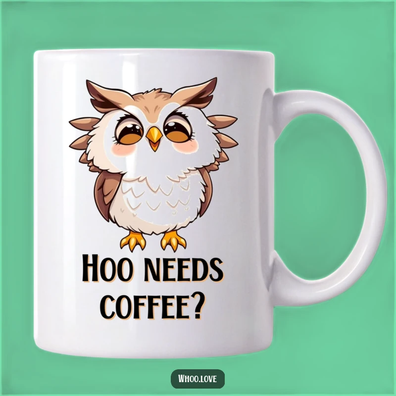 Funny Hooting Owl Mug: Joyful Cartoon Bird Gift for Nature Lovers