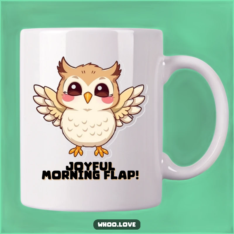 Funny Joyful Owl Mug: A Burst of Happiness for Your Drink