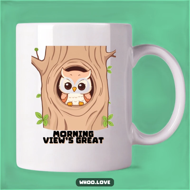 Funny Owl Peeking Mug: Hide and Seek Laughs, Perfect Gift