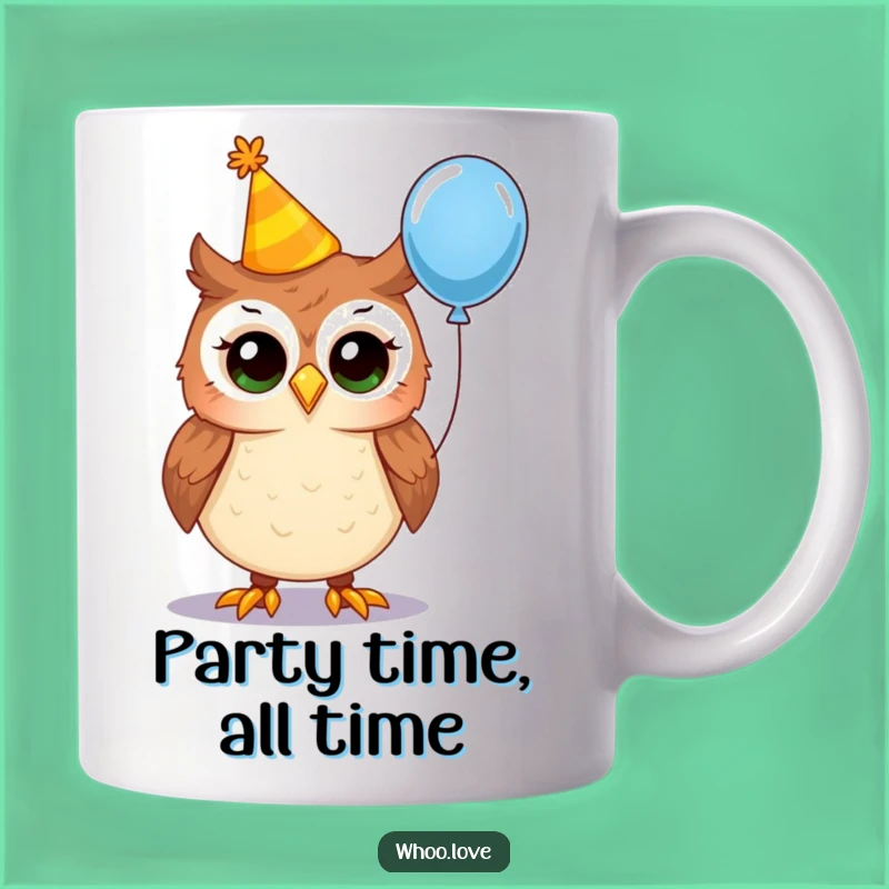 Funny Party Owl Mug: Celebrate Fun Times with This Adorable Festive Gift
