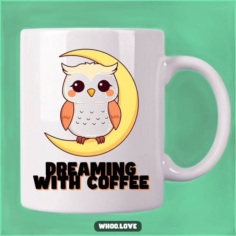 Funny Smiling Owl Moon Mug: A Whimsical Gift for Dreamers
