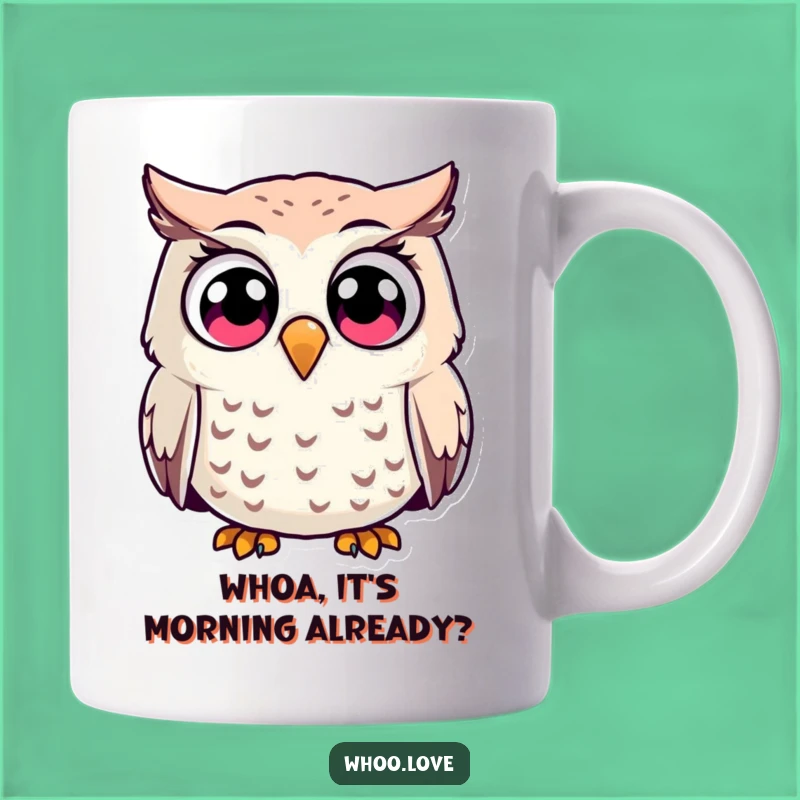 Funny Surprised Owl Mug: A Hilarious Reaction Gift for the Easily Startled