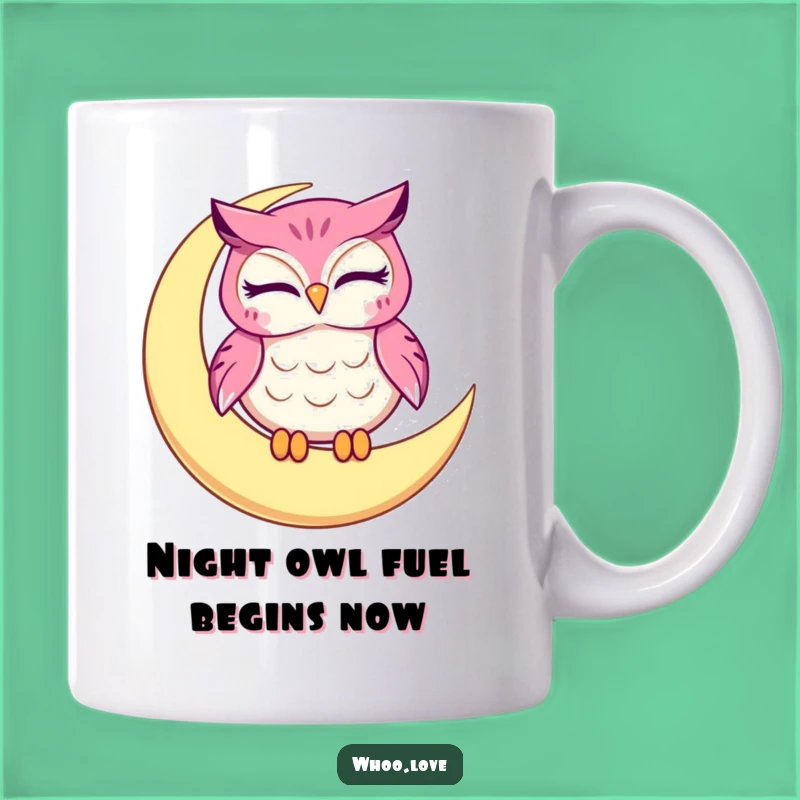 Funny Winking Owl Moon Mug, Perfect Funny Gift for Night Owls and Stargazers