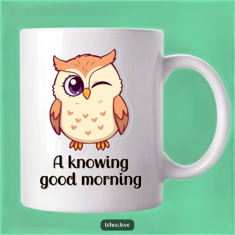 Funny Winking Owl Mug: Cheeky Bird Secret, Perfect Gift for Playful People