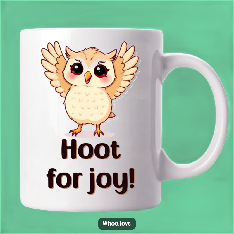 Funny Dancing Kawaii Owl Mug - Silly Gift for Fun Lovers