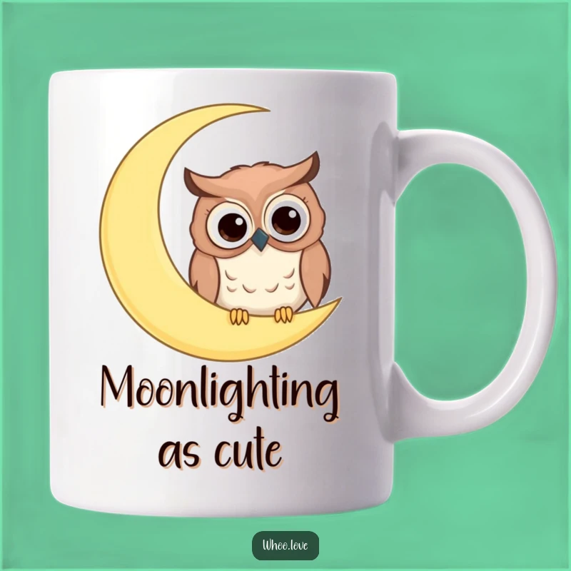Funny Googly Eyes Owl Moon Mug: A Hilarious Nighttime Gift!