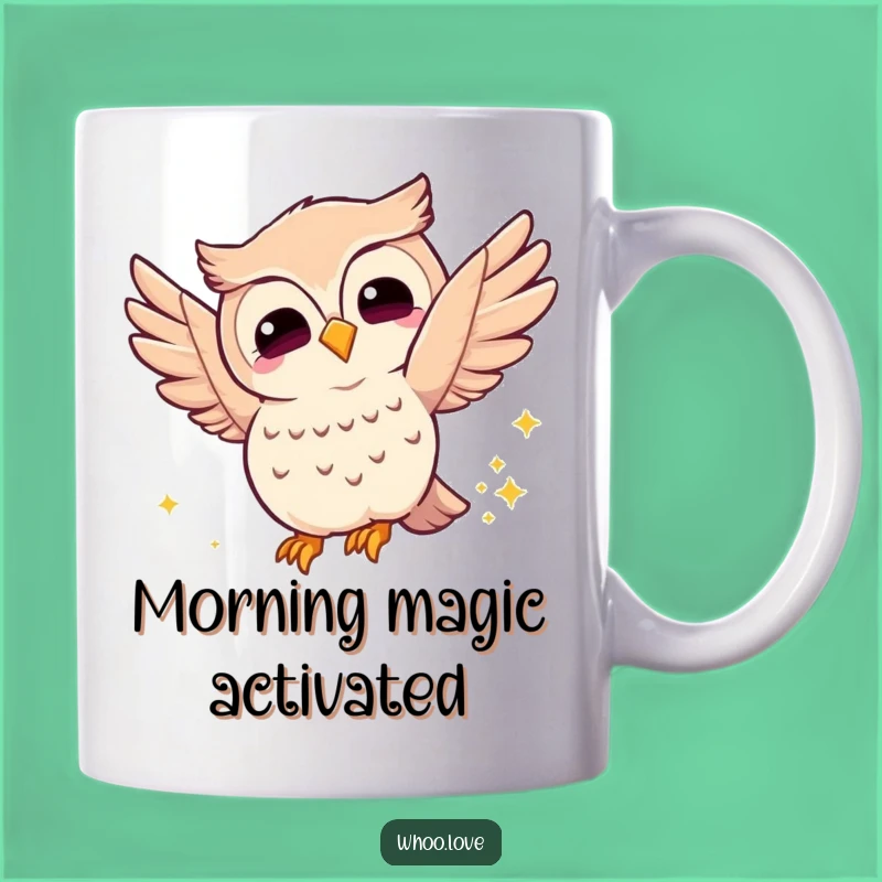 Funny Joyful Owl Mug: Sprinkle Magic with Every Sip, a Sparkly Gift