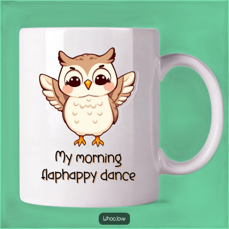 Funny Happy Owl Shimmy Mug - The Perfect Joyful Gift for Friends