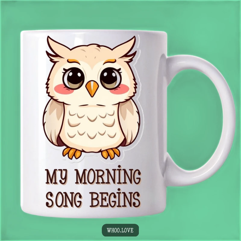 Funny Hooting Owl Mug - Cheerful Bird Coffee Cup, Perfect Funny Gift for Owl Lovers