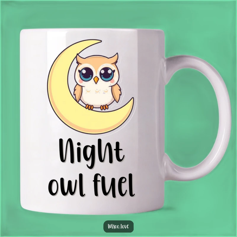Funny Owl Moon Mug: Curious Character - Perfect Funny Gift for Night Owls