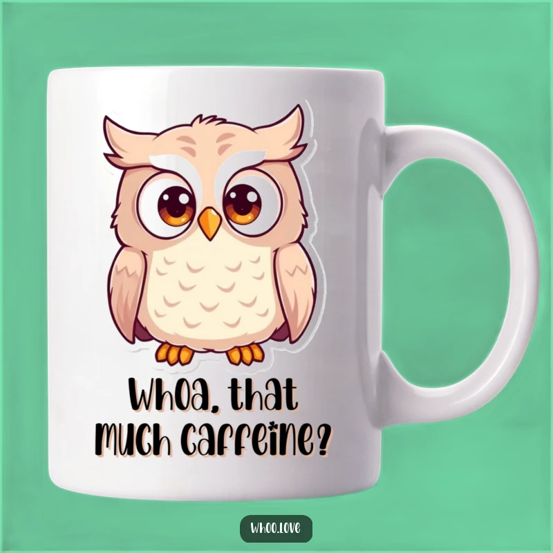 Funny Surprised Owl Wide Eyes Mug - Perfect Gift for Shocked Moments
