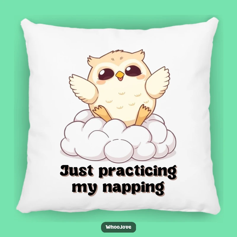 Chubby Owl Cloud Tumble Funny Pillow: Comfy & Hilarious Home Decor Accent