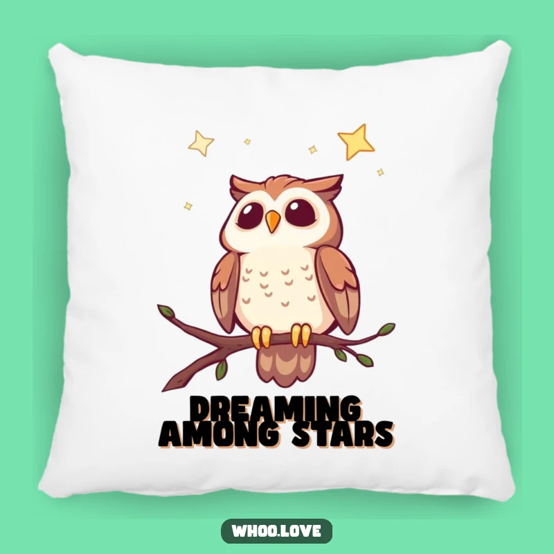 Funny Cheerful Owl Starry Sky Pillow: Add Cozy Dreams to Your Space with This Owl
