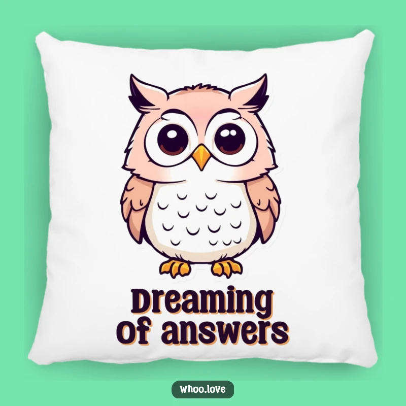 Funny Curious Owl Pillow - Soft Inquisitive Cushion, Adorable Funny Gift Accent