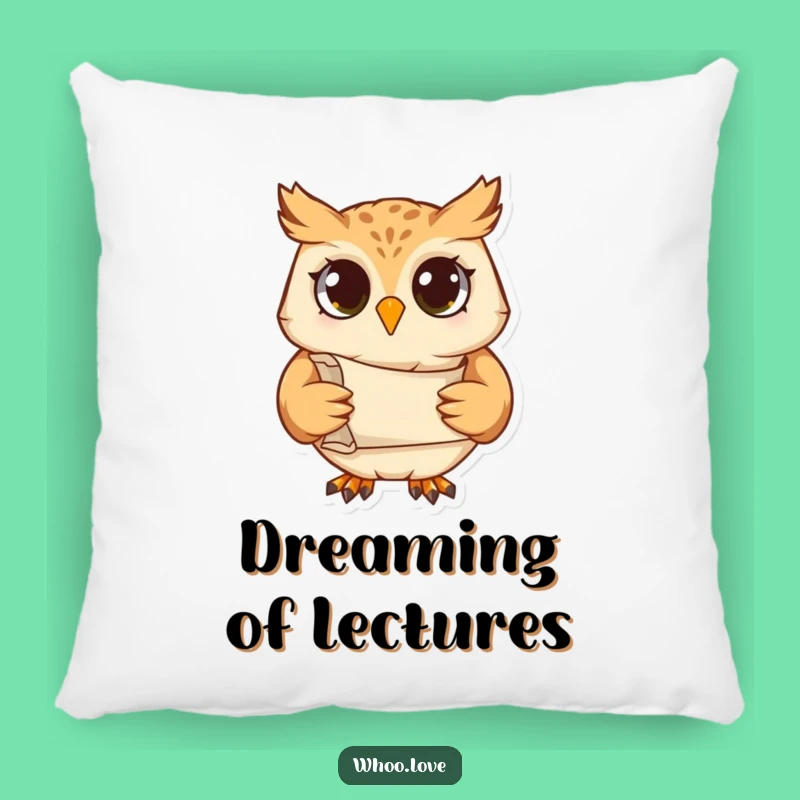 Funny Studious Owl Pillow: Cozy Up with Wisdom and Scholarly Comfort